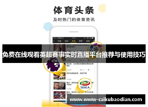 免费在线观看英超赛事实时直播平台推荐与使用技巧