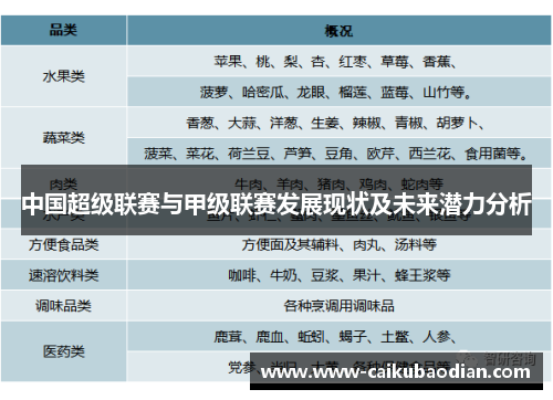 中国超级联赛与甲级联赛发展现状及未来潜力分析